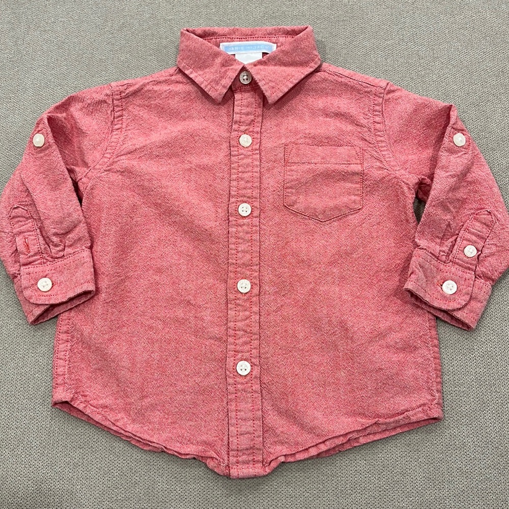 Red Button-Up Shirt